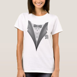 Novelty Tuxedo Tux-utskrift T Shirt