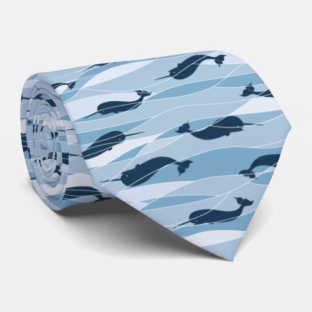 Novelty Vågar Allover Skriv ut Slips (Rullad)