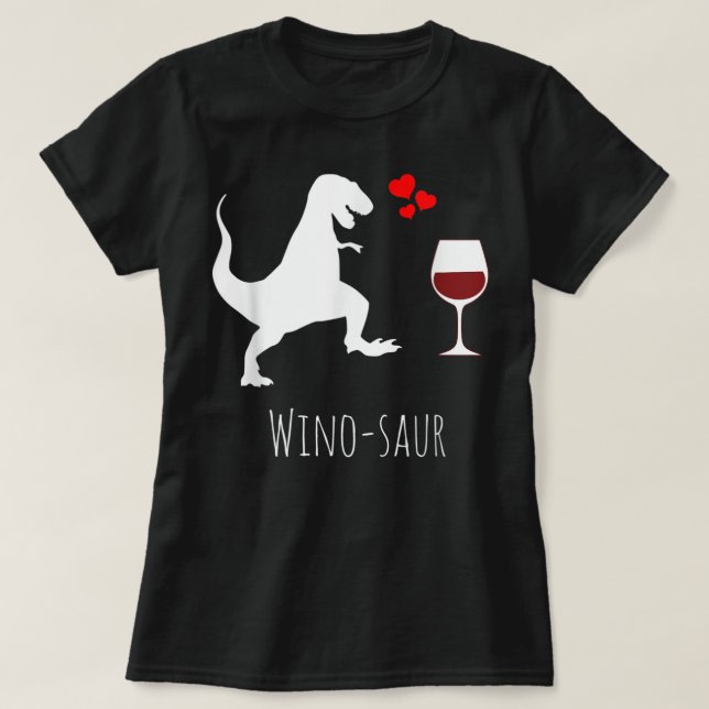 Novelty Vin Winosaur Dinosaur Vin Gift T-S T Shirt (Design framsida)