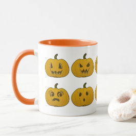 Novelty Vintage Halloween Pumpkins Mugg