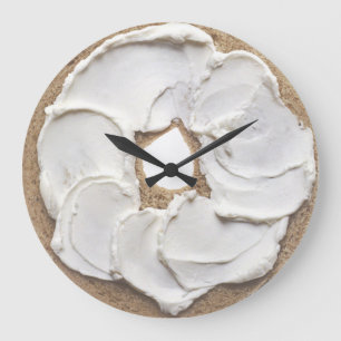 Noveltyn Bagel och Cream Cheese Stor Klocka