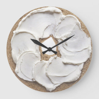 Noveltyn Bagel och Cream Cheese Stor Klocka