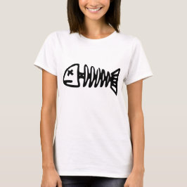 Noveltyn FISH SKELETON, Helgdag, kvinnor T Shirt