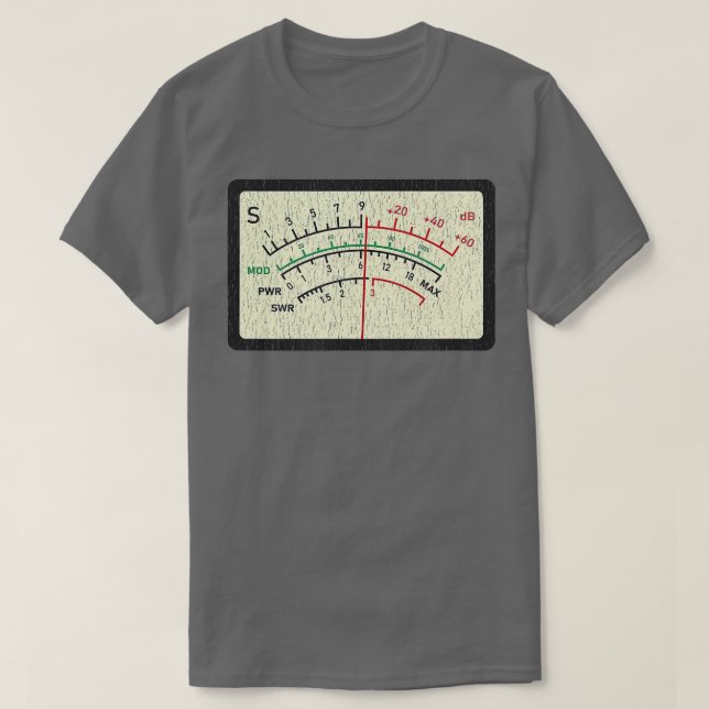 NOVELTYN för radiostationen SWR Meter Amateur Ham  T Shirt (Design framsida)