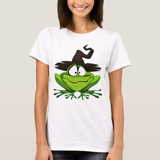 Noveltyn FROG WITCH FÖR Helgdag T Shirt (Framsida)