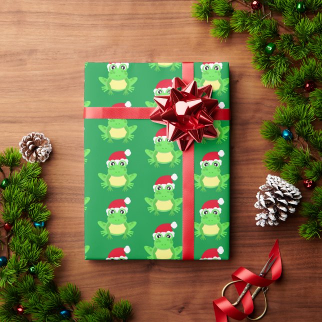 Noveltyn Grönten Mönster vid julgropen Santa Hat Presentpapper (Julgåva)