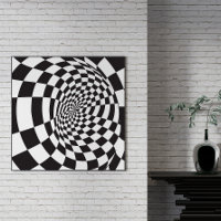Noveltyn Modern optisk Illusion Black and White