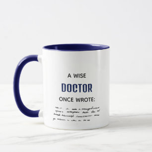 Noveltyn Navy A Wise Doktor Gång Wrote Funny Mugg