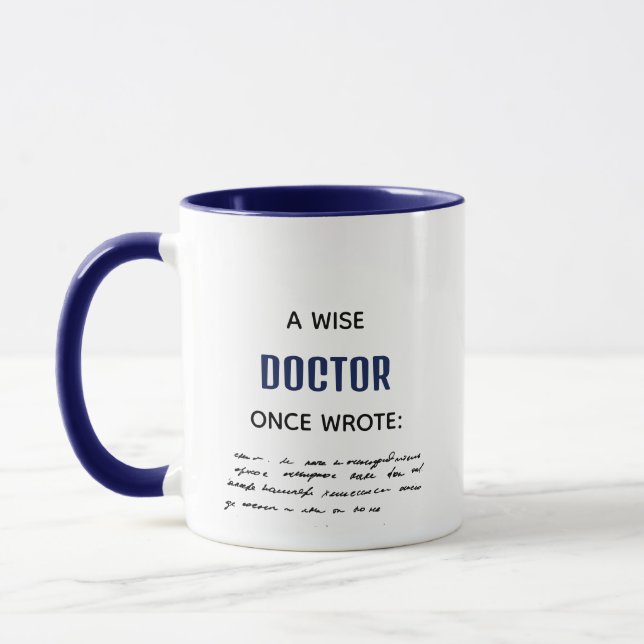 Noveltyn Navy A Wise Doktor Gång Wrote Funny Mugg (Vänster)