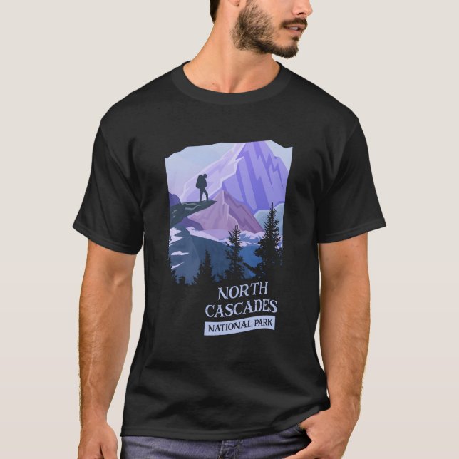 Noveltyn North Cascades nationalpark T Shirt (Framsida)