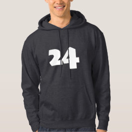 Noveltyn nummer 24 för utskrift: endast nummer hoodie
