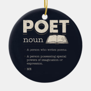 Noveltyn Poet Definition Funny Laureate Julgransprydnad Keramik