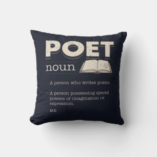 Noveltyn Poet Definition Funny Laureate Kudde