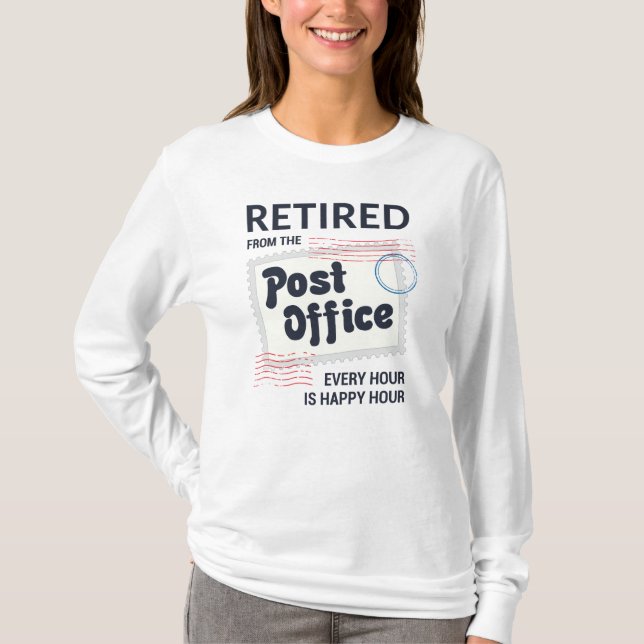 Noveltyn Retrött Postal Worker Pension Mailman T Shirt (Framsida)