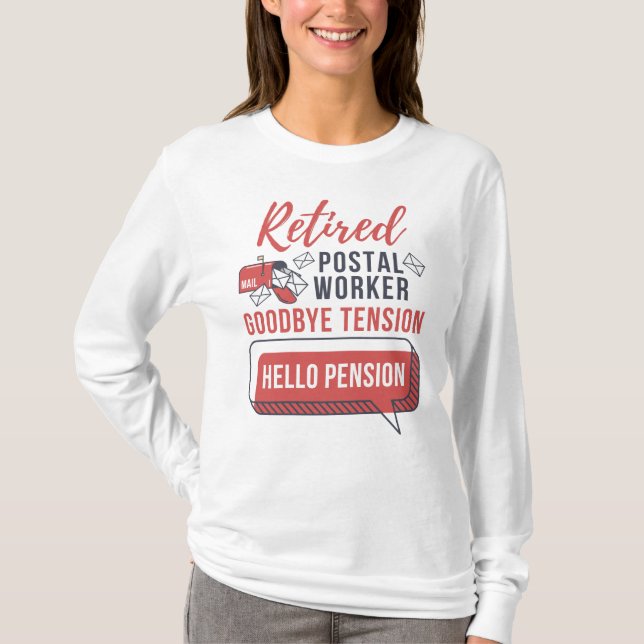 Noveltyn Retrött Postal Worker Pension T Shirt (Framsida)