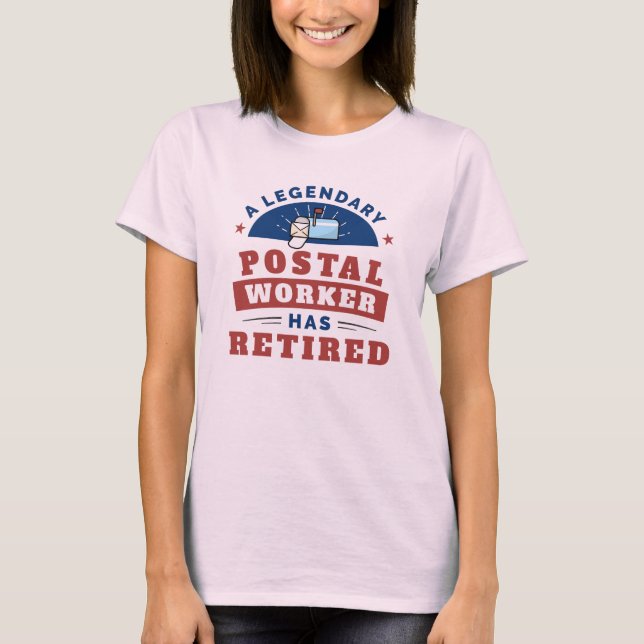 Noveltyn Retrött Postal Worker Pension T Shirt (Framsida)