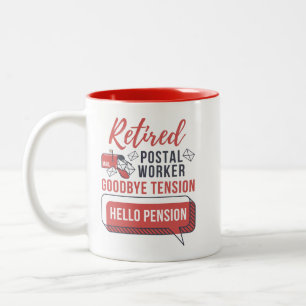 Noveltyn Retrött Postal Worker Pension Två-Tonad Mugg