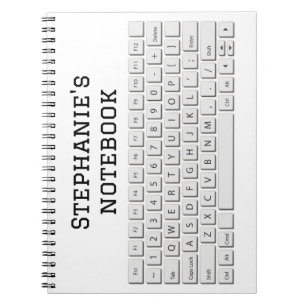 Noveltyn tangentbord QWERTY brev Anteckningsbok