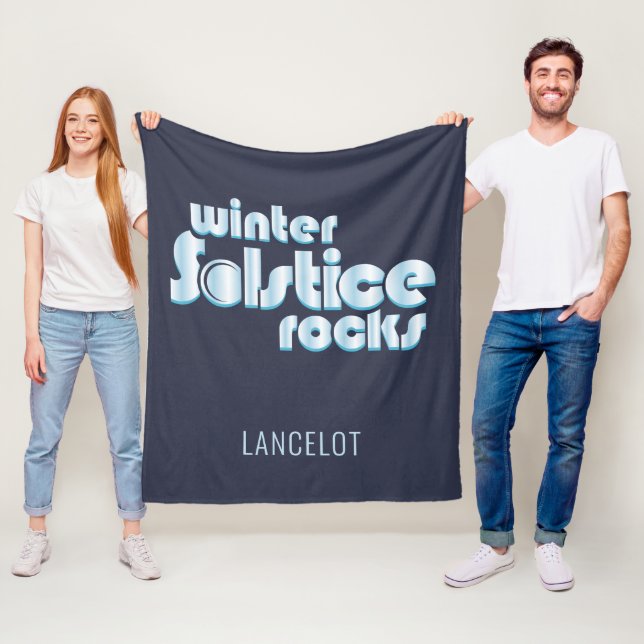 Noveltyn Vinter Solstice Sten Midvintertid Fleecefilt (På plats)