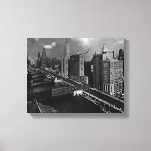 November 1939:  Staden av Chicago Canvastryck