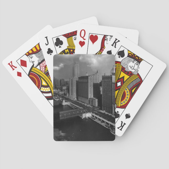 November 1939:  Staden av Chicago Spelkort (Baksidan)