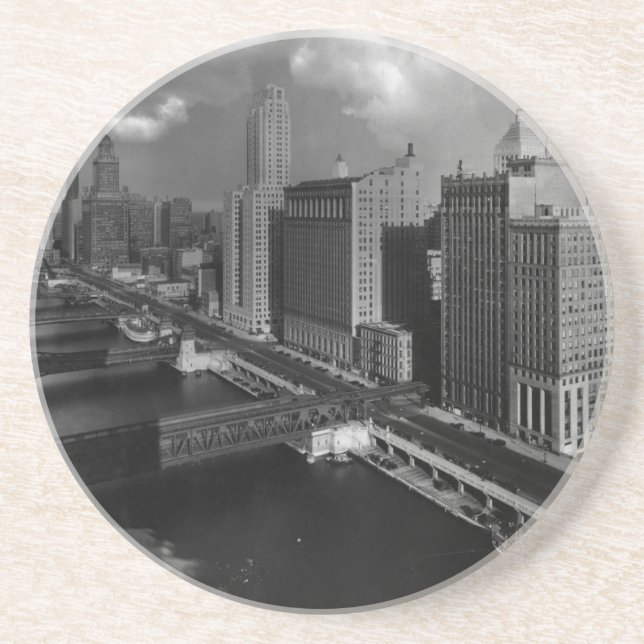 November 1939:  Staden av Chicago Underlägg Sandsten (Framsidan)
