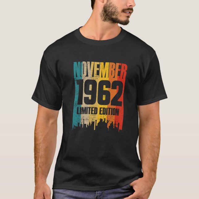 November 1962 59 år Begränsad födelsedagseditio T Shirt (Framsida)