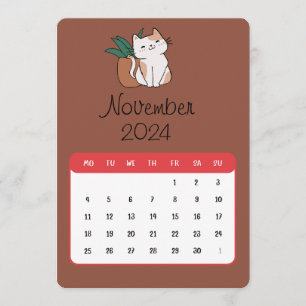 November 2024: Ensam- och växtkalender Meny
