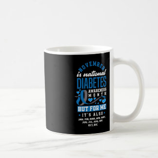 November är den nationella diabetesmedvetandegrade kaffemugg