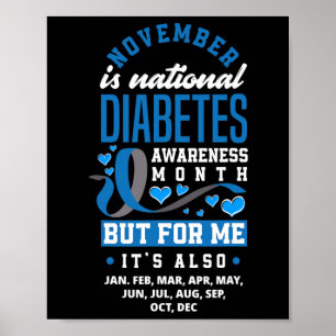 November är den nationella diabetesmedvetandegrade poster