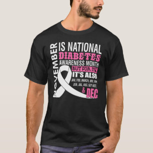 november är den nationella diabetesmedvetandemån t shirt