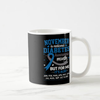 November är diabetesmedvetande Månad Blue och Gråt Kaffemugg