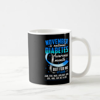 November är diabetesmedvetande Månad Blue och Gråt Kaffemugg