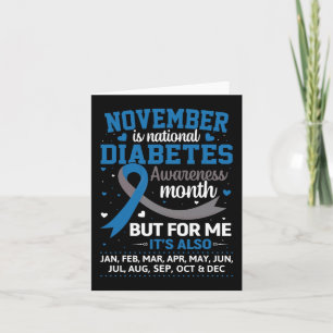 November är diabetesmedvetande Månad Blue och Gråt Kort