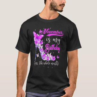 November är min födelsedag hela månaden t shirt