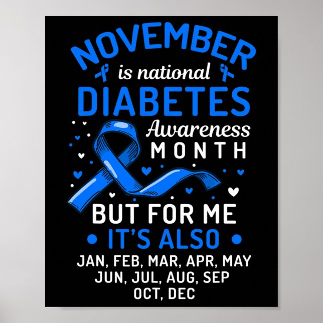 November är nationell diabetesmedvetandehöjande må poster (Framsidan)