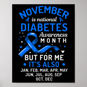 November är nationell diabetesmedvetandehöjande må poster