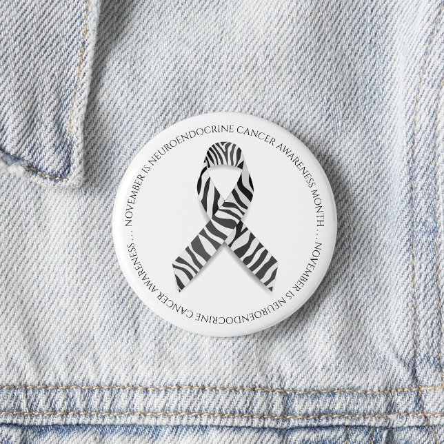 November är neuroendokrin cancermånad Zebra Knapp (Skapare uppladdad)