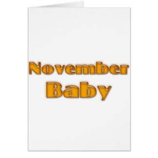 November baby hälsningskort