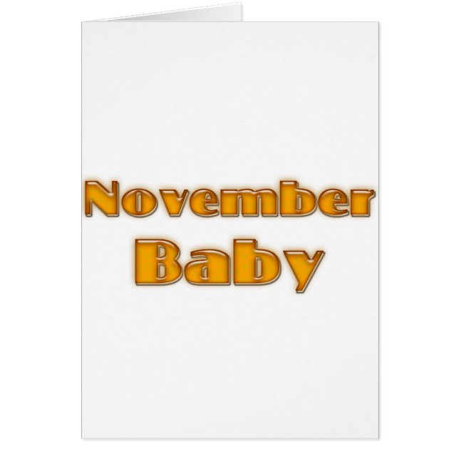 November baby hälsningskort (Framsidan)