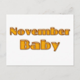 November Baby Vykort