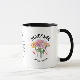 NOVEMBER Birth Month Flower Custom Name Christian Mugg