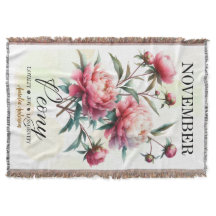 November Birth Month Throw Blanket – Personalized