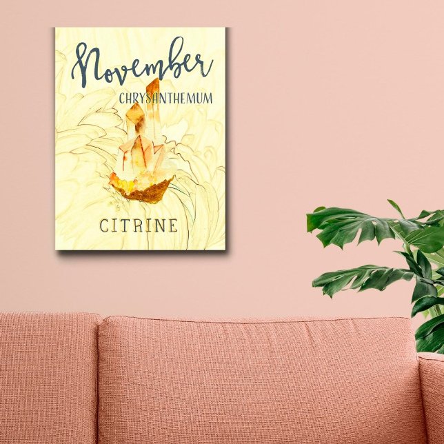 November Birthday Flower och Birthstone Poster (Skapare uppladdad)