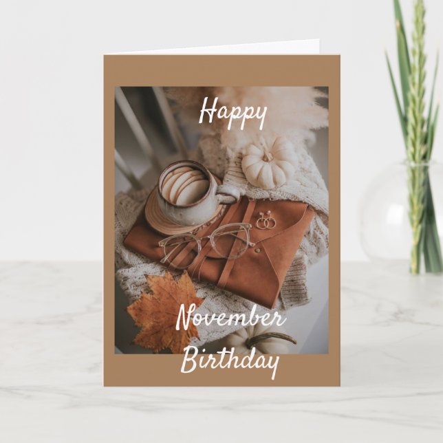 NOVEMBER *BIRTHDAY ÖNSKEMÅL* DAUGTHER CARD KORT (Framsida)