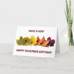 **NOVEMBER BIRTHDAY ÖNSKEMÅL** KORT