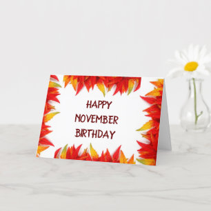 **NOVEMBER BIRTHDAY ÖNSKEMÅL** KORT