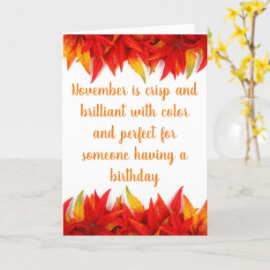 **NOVEMBER BIRTHDAYS** BROTT OCH BEAUTIFUL KORT