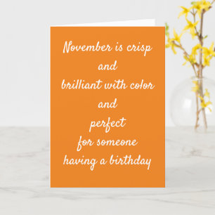 **NOVEMBER BIRTHDAYS** BROTT OCH BEAUTIFULLKORT KORT