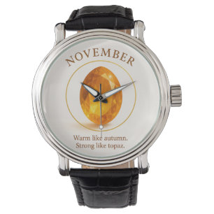 November Birthstone - Citrine for Joy, Abundance & Armbandsur